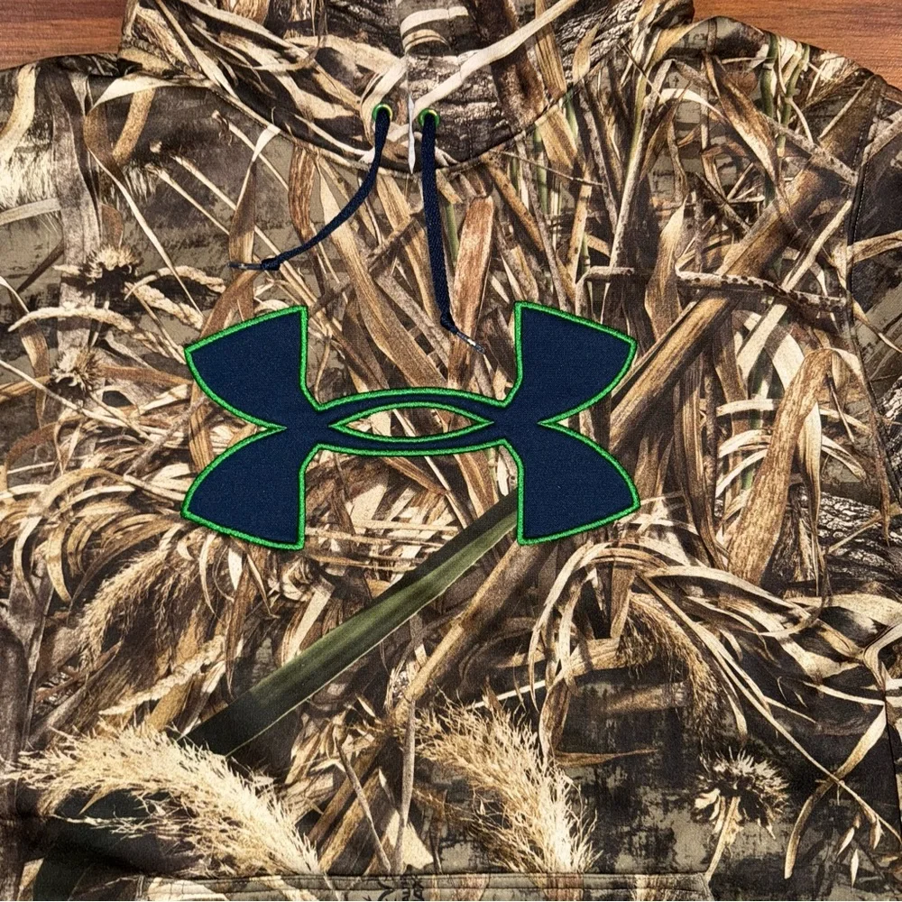 RealTree Max 5 Camouflage Under Armour Hoodie Sweatshirt Men’s Size Large - Picture 2 of 4